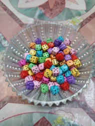 Mote manik manik Bentuk dadu kotak ukuran kecil berat 10 gr