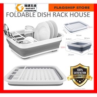 ( CLEAR STOCK)Kitchen Cabinet 2 Tier Dish Rack Drainer Dryer Plate Cup Rak Dapur Stainless Steel 201
