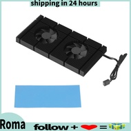 Romanticshop Backplane Memory Cooling Cooler GPU Backplate Radiator Adjustable Speed for 3080 3070