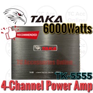 Car Amplifier 6000Watts 4-CH Channel TAKA Car Power Amp TK-5555 Suitable for car speaker