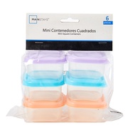 Jar Box Food Storage Plastic Pack Of 6 Pieces Container