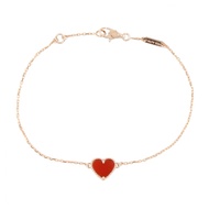 [Pre-owned] Van Cleef & Arpels Sweet Heart Carnelian Bracelet VCARN59L00 Wrist size 15.5/17cm K18PG 