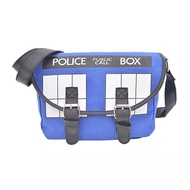 【MG】Doctor Who TARDIS Canvas Shoulder Bag | Beg Lelaki 10-Inch Device Fit For Leisure Travel Daily C