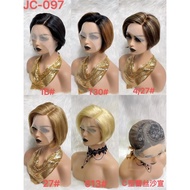 C shap lace wig pixie cut cute short black/ brown/ piano/613 blond color 100% human hair wig