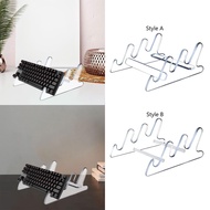 [Dynwave3] Acrylic Keyboard Display Stand 3 Tier Shelf Keyboard Tray 25x22x11cm Clear Keyboard Storage Rack for Home Office Lightweight