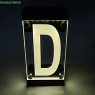 NEXUSNOVA Solar Powered House Number Sign, IP55 Waterproof Remote Controller RGB Color Address Light