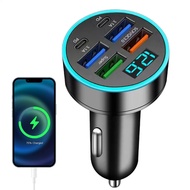Car Charger Adapter 66W Fast Charging Car Charger Adapter Digital Display Phone Fast Charger Chargin