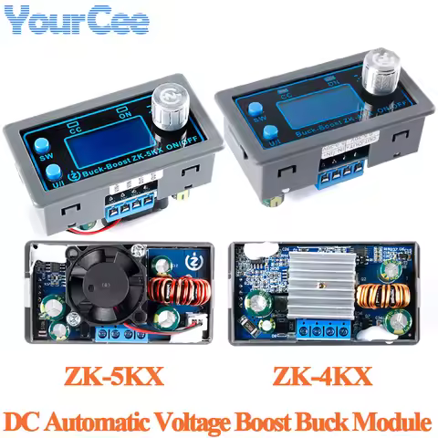 ZK-5KX DC Buck Boost Converter Board Module Step Up Down Power 0.6-36V 5A 5V 6V 12V 24V 80W ZK-4KX C