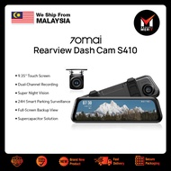 70mai Rearview Dash Cam S410 | 2.5K HDR Image | 9.35'' IPS Touch Screen | Dual-Channel Recording