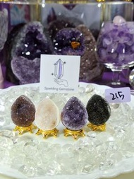 小恐龍蛋軟糖紫水晶套裝(4粒)送金屬皇冠底座套裝no.215