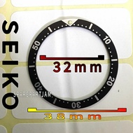 New 38mm Diver Watch Bezel Insert Black Silver for Seiko SKX007,009,SKX011 7002,6309-290