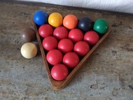 花式撞球檯：斯諾克球組(10顆紅球) —古物舊貨、懷舊古道具、復古擺飾、早期民藝、美式風格、運動用品收藏