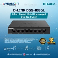 D-Link DLink DGS-108GL 8-Port Gigabit Desktop Switch Metal Casing