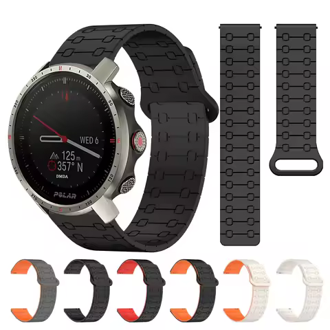 22mm Magnetic Silicone Band For POLAR Vantage M3/M2/M/V3 Loop Strap For POLAR Grit X2 Pro Titan/Grit