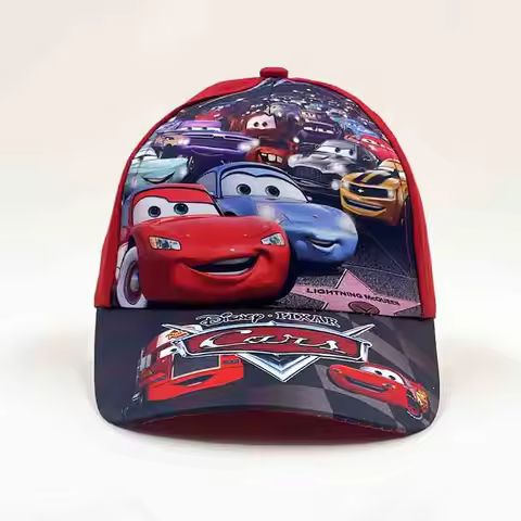 Cute Anime Lightning McQueen Cars Baseball Cap Vintage Distressed Cotton Headwear Unisex Outdoor Tre