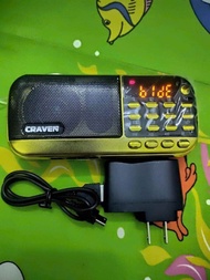 Đài Loa CRAVEN CR-836S 2pin+Khe Thẻ +ổ cắm usbđài FM.đèn led.