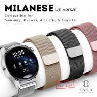 Samsung Huawei Amazfit Garmin Watch Strap MILANESE OVCA Iron Strap Chain