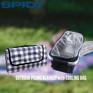 Spidy Tikar dan Cooler Box Lipat Piknik Anti Bocor Outdoor Bag Blanket