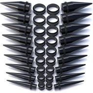 36pcs Kit Peregangan Telinga 00G hingga 1 inci 9 Saiz dengan kenaikan 2mm, Pengukur Telinga Besar de