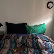 100% Cotton Soft Bedding Set Colour Duvet Cover with Pillow Case Bedclothes Bedspread Comforter Cove