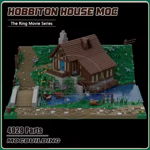 Ring Movie Model MOC Building Bricks Hobbiton Houses Castle Architecture Technology Bricks Holiday A