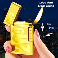 Premium Metal Body Dupont Gas Lighter Refillable Lighter Gold Colour Cheap Pemetik Api Murah Badan B