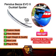 JR Custom Made Evo X Rear Ducktail Spoiler Perodua Bezza Itik Spoiler Car Accessories Bodykit Exterior Decoration