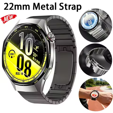 22mm Stainless Steel Metal Band for Huawei Watch GT7 Pro GT6 Pro GT7 GT6-5-4-3 46mm Wristband for Am
