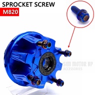 SCREW SPROCKET HUB M8 TITANIUM Y15 LC-135 Y15ZR Y125 LC135-5S SKRU SPOCKET GANTANG RCB RKM DID AJI K