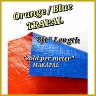 ⊕ ◸ ❈ BLUE ORANGE TRAPAL LONA SACKOLIN (SOLD PER METER)
