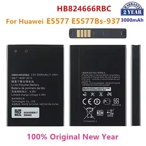 100% Orginal HB824666RBC Battery 3000mAh For Huawei Huawei E5577 E5577Bs-937 Mobile phone HB824666RB