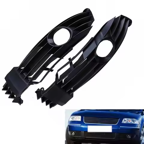 2Pcs For VW Passat B5.5 2001-2005 Front Bumper Fog Lamp Light Grilles Cover 3B0853665L, 3B0853666L, 
