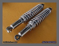 REAR SHOCK ABSORBER SET (330 mm.) "CHROME" SPRING Fit For YAMAHA DT175 DT125 DT100 #โช๊คหลัง สปริงชุ