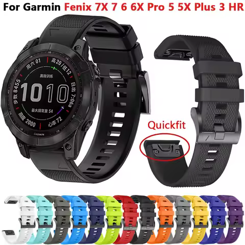 Quickfit Watch Band For Garmin Fenix 6X 6 7 7X Pro 5X Plus 3 HR 945 Strap 22mm 26mm Enduro Epix Gen 