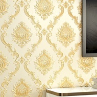 European-style non-woven wallpaper3d Luxurious 3D Damascus TV Background Wallpaper for Bedroom and L