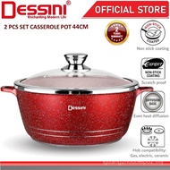 DESSINI ITALY Granit Die Cast Aluminium Non Stick Casserole Periuk Mangkuk Kuali Dalam Alat Memasak 
