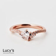 Lucy's 925純銀 璀璨心形鋯石 戒指 (三色) (116047/116049/116051)/ 玫金