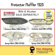 Y125ZR Protector Muffler GOLD & BLACK / Sponge Cover Exhaust Ekzos ( 5XK-E4758 / 5BU-E4718 / 5BU-E47
