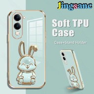 Jingsanc For VIVO Y04s/VIVO Y04/Y29t 5G/VIVO Y29s 5G Bracket Casing Electroplated Silicone Cute Phon