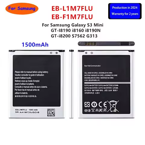 Brand New EB-L1M7FLU EB-F1M7FLU 1500mAh Battery For Samsung Galaxy S3 Mini GT-I8190 i8160 I8190N GT-