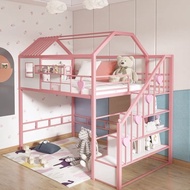 Advanced children's bed, small-sized princess bed, bunk bed, iron frame bed, high-low bed, bunk bed