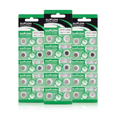 5-50PCS 1.55V AG11 18mAh Button Battery SG11 LR58 SR58 162 361 362 LR721 SR721 SR720 L721F Cell Coin
