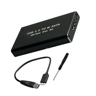 btsg Aluminum mSATA Enclosure USB3 0 For 2230 2242 Drive Multiple System Compatible