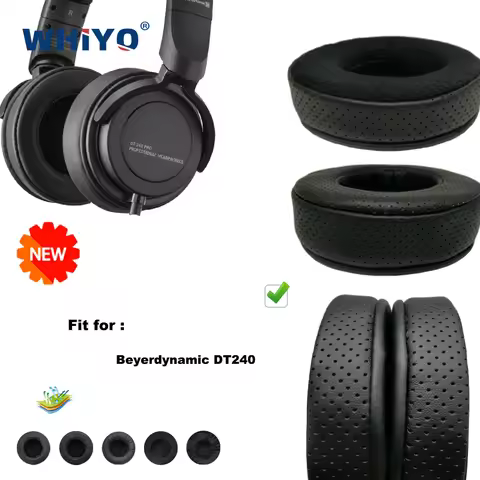 Replacement Ear Pads for Beyerdynamic DT240 DT-240 DT 240 Headset Parts Leather Cushion Velvet Earmu