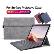 ! PU Leather Case For Microsoft Surface Pro 9 8 7 7Plus 6 5 4 X Tablet Sleeve For Surface Go 1 2 3 Flip Stand Cover