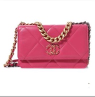 Chanel 19 handbag桃紅手袋barbie pink woc wallet bag pink