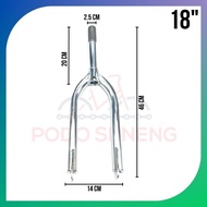 18 Inch Chrome Silver BMX Bike Fork Spare Part
