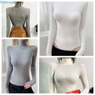 DWYANE Long Sleeve Jumpsuit - High Collar Slim Fit Romper for Women