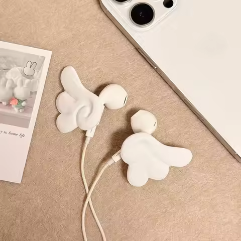 Creative Earphone Decorative Accessories Angel Wings 3d Printed Wired Earphone Decorative Wings Kawa