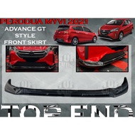 PERODUA MYVI 2022 FACELIFT ADVANCE GT FRONT SKIRT BUMPER SKIRT LIP NEW MYVI FL SKIRT DEPAN ADVANCE G